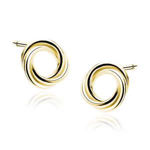 Cercei argint placati cu aur galben cerc 10 mm DiAmanti Z1872EG-DIA (Argint 925‰ 1,1 g.)